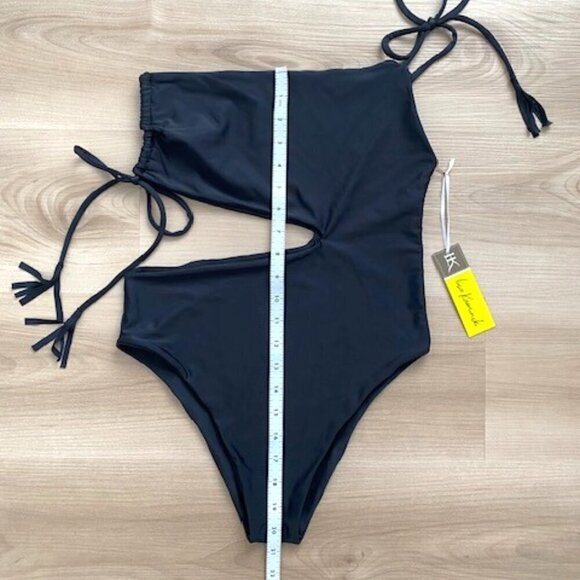 NEW LK Barcelona One-Piece Swimsuit One Shoulder Black Medium - Picture 11 of 12